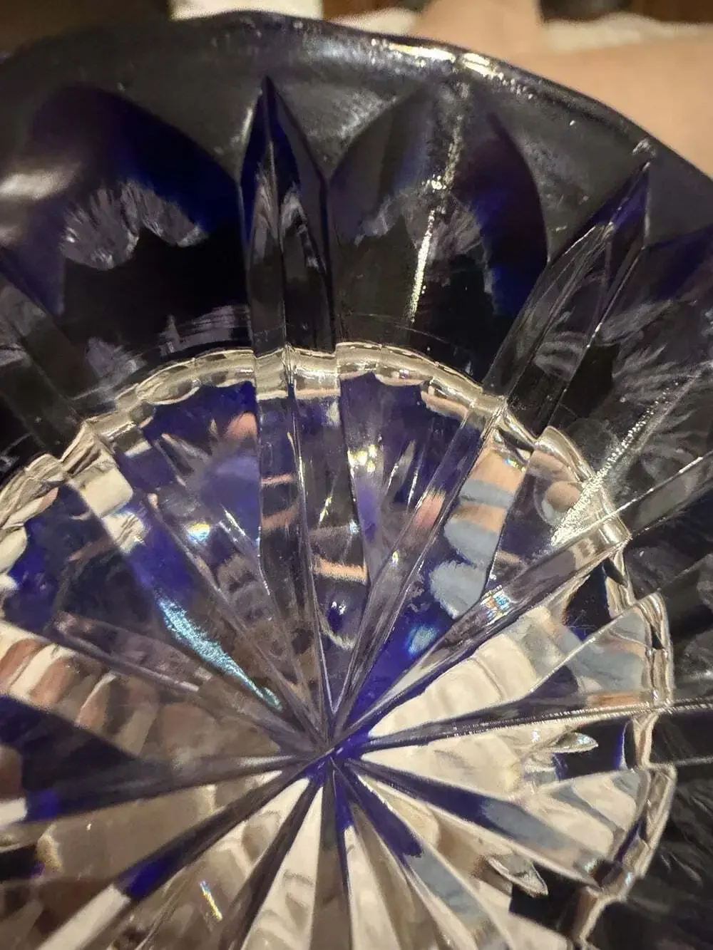 Bohemian Crystal Vase 8.25